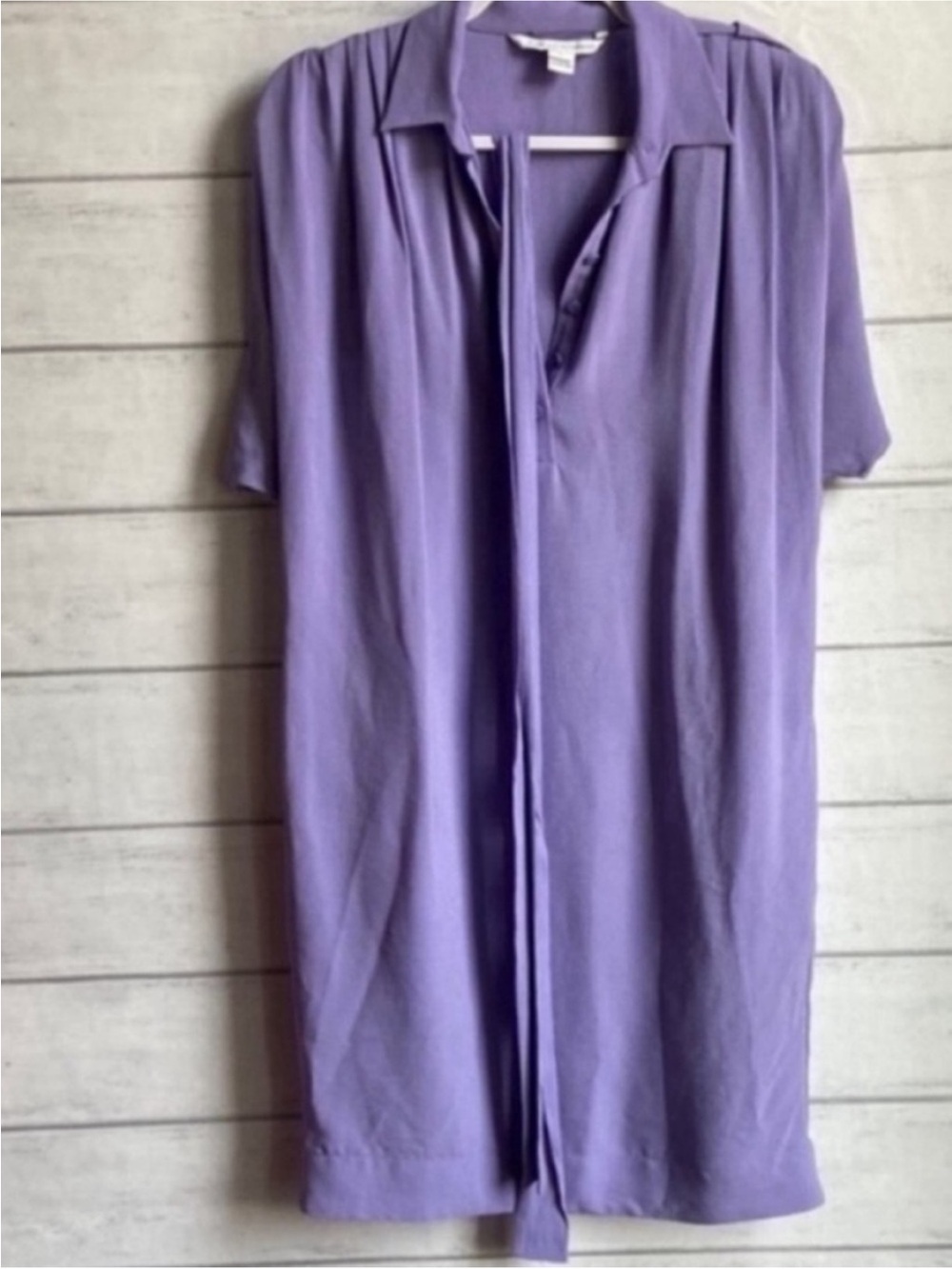 Diane Von Furstenberg Lilac Freesia Karin ShirtDress